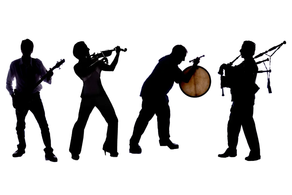 Piping-Hot-Music-Ceilidh-Bands-Devon-Sillhouette